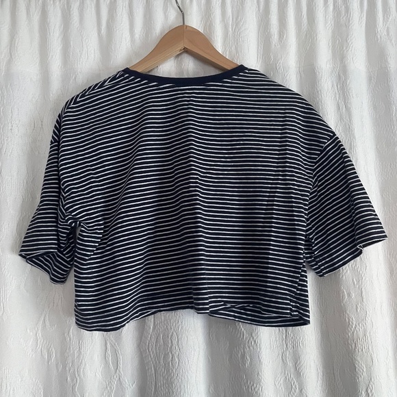 Zara Striped Boxy Crop Top - Picture 2 of 3